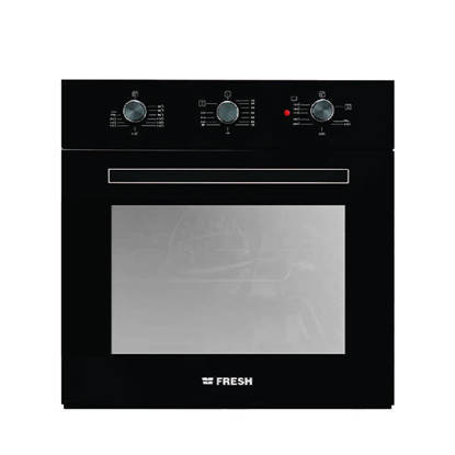 Fresh Built-In Gas Oven With Electric Grill 60 cm 56 Liter Black F-8877