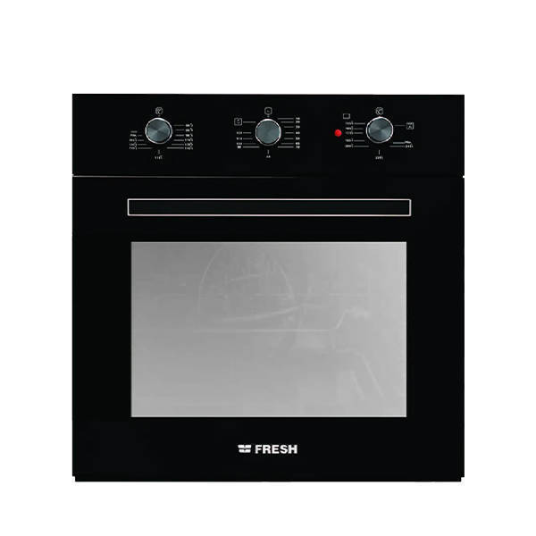 Fresh Built-In Gas Oven With Electric Grill 60 cm 56 Liter Black F-8877