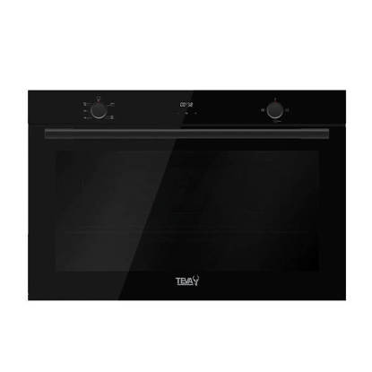 TEVA Built-In Gas Oven 90 cm 120 Liter with Air Fryer Grill and Cooling Fan Digital Control Panel Black Glass QGSTL-9 71LM3 df