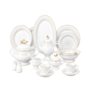 Kazan - Dinner set 60 pieces - Porcelain - White*Gold