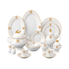 Kazan - Dinner set 60 pieces - Porcelain - White*Gold