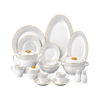 Kazan - Dinner set 60 pieces - Porcelain - White*Gold