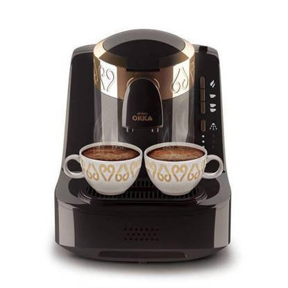 Arzum Okka Automatic Turkish Coffee Machine 710 Watt 2 Cups Slow Brewing Technology Black/gold OK001