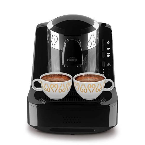 Arzum Okka Automatic Turkish Coffee Machine 710 Watt 2 Cups Slow Brewing Technology Black/Silver OK002