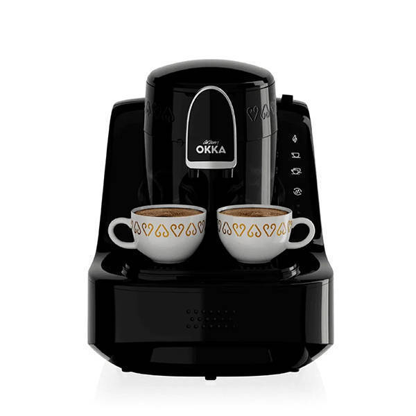 Arzum OKKA ELIT Automatic Turkish Coffee Machine 80-Second Fast Brew Self-Cleaning Black Chrome OK0040-20