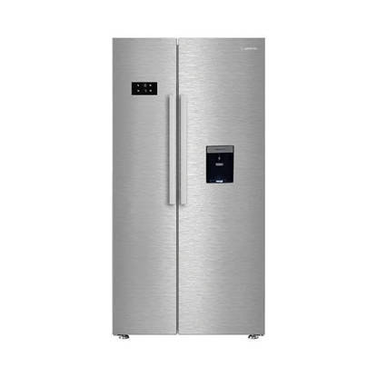 Ariston Side By Side Refrigerator Inverter Digital No Frost 630 Liter ( Net 588L ) Stainless Steel - ARS91 F6634 XNA
