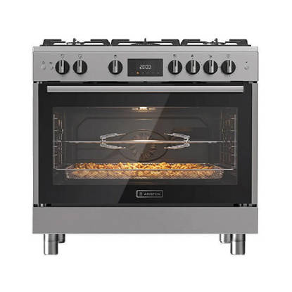 Ariston Gas Cooker 5 Burners 60*90 CM Digital Full Safety Stainless Steel ARR9 GGF 43229 XEG