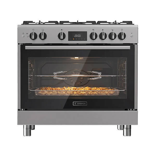 Ariston Gas Cooker 5 Burners 60*90 CM Digital Full Safety Stainless Steel ARR9 GGF 43229 XEG