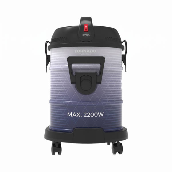 Tornado Pail Can Barrel Vacuum Cleaner 2200 Watt Metal Body Navy Blue TVC-2200B