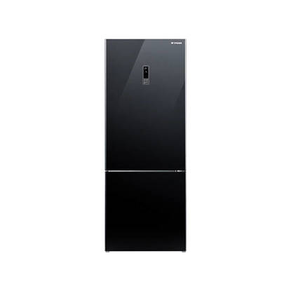Fresh NoFrost Refrigerator 530 Liter Combi Bottom Freezer Digital Inverter Black Glass FNB-MR650YIGQBM
