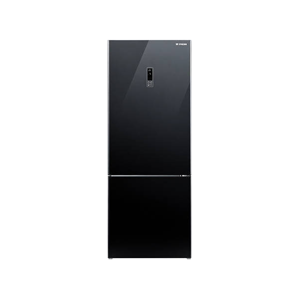 Fresh NoFrost Refrigerator 530 Liter Combi Bottom Freezer Digital Inverter Black Glass FNB-MR650YIGQBM