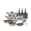 Neoflam Granite  Cookware Set - 20 Pieces - Korean - Biege