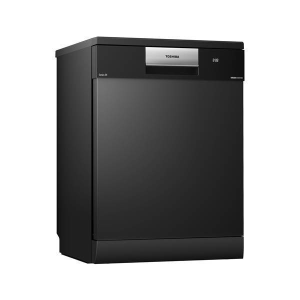 Toshiba Dishwasher 15 Place Settings Inverter Digital 3 Racks Automatic Drying UV Sterilization Wi-Fi Black DW-15F6AF(G)