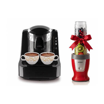 Arzum Okka Automatic Turkish Coffee Machine 710 Watt 2 Cups Slow Brewing Technology Black/Silver OK002