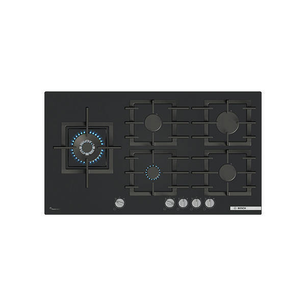 Bosch Series 6 Gas Hob 90 cm 5 Burners Tempered Glass Black PPM9A6I40