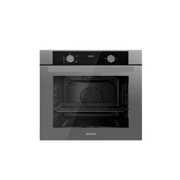 Ocean Built-in Gas Oven 60 cm 69 Liter with Gas Grill & Air Fryer Gray Glass (Turkish) OOGR65GGEF8SV