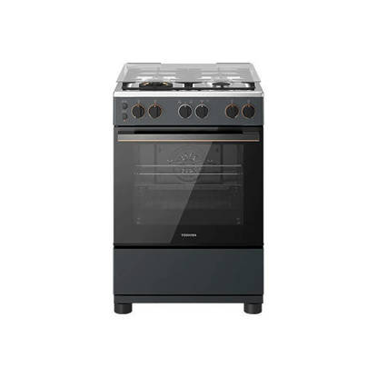 Toshiba Gas Cooker 4 Burners 60 cm Full Safety Gray RT2-60MG4GE(MG)-EG