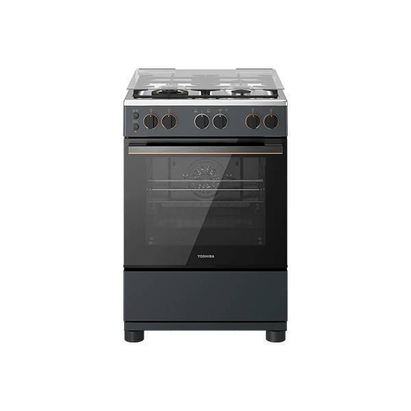 Toshiba Gas Cooker 4 Burners 60 cm Full Safety Gray RT2-60MG4GE(MG)-EG