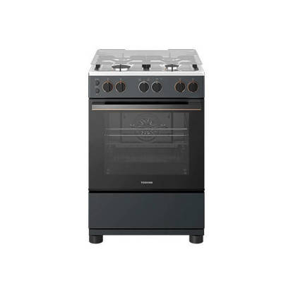 Toshiba Gas Cooker 4 Burners 60 cm Full Safety Gray RT2-60MG4GE(MG)-EM