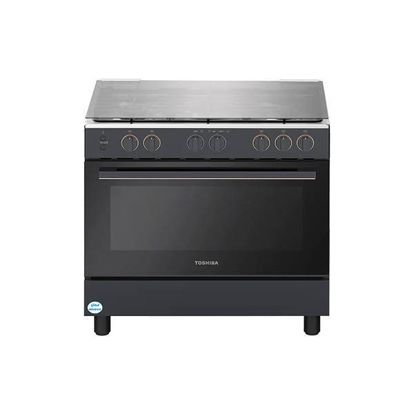 Toshiba Gas Cooker 5 Burners 90 cm Full Safety Gray RLA2-90MG5G(MG)-EM