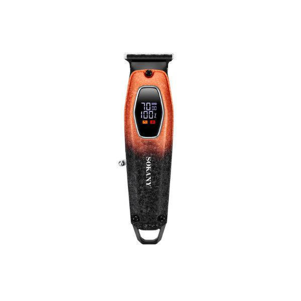 Sokany digital machine model SK-16103 USB Rechargeable with 3 Combs Orange & Black